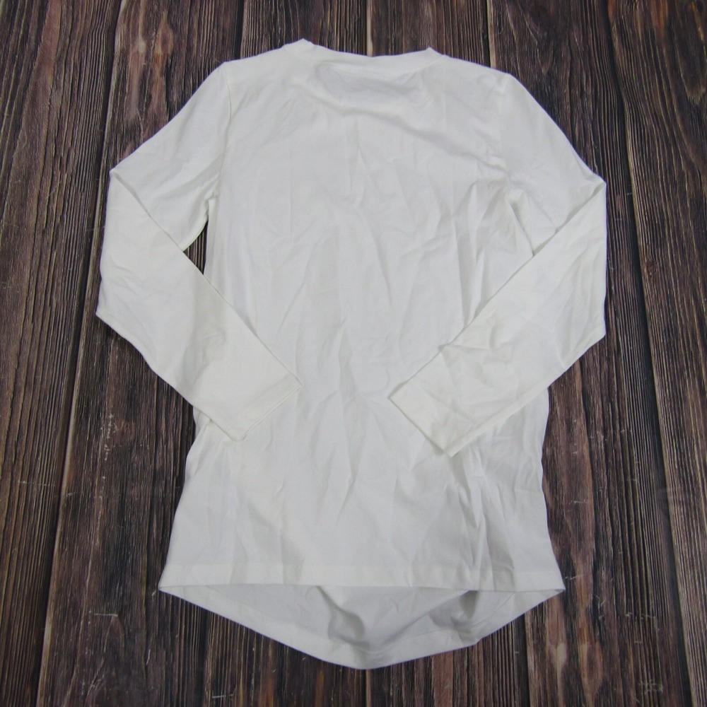 J Crew NEW NWT Womens Small Long Sleeve Crewneck Maternity Tee T Shirt White - Picture 6 of 7